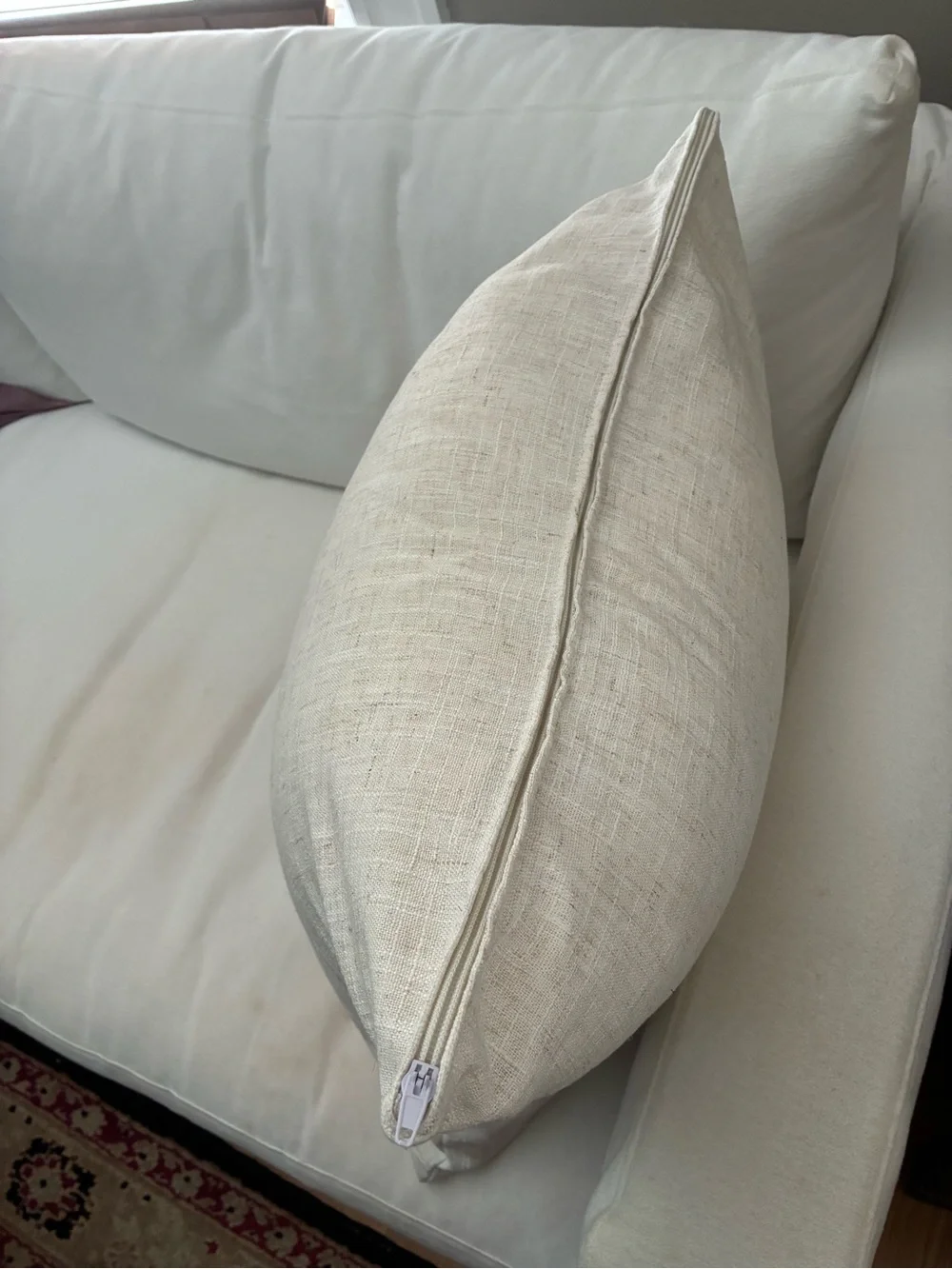 Custom Throw Pillow Covers with Zippers, 22” Square Set of 2, NWOT